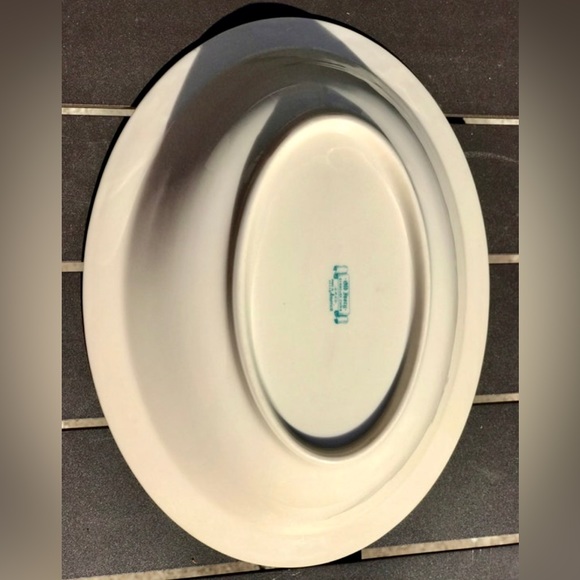 Vintage Mid Century SYRACUSE ACADIA Old Ivory 10" Oval Vegetable Serving Bowl - Picture 6 of 8